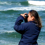 Lifeguard with Binoculars