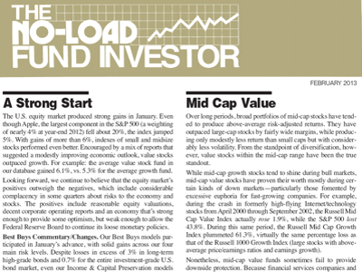 Mark Salzinger's The No Load Fund Investor