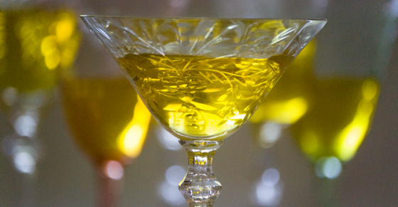 Golden Champaign Glass