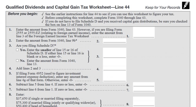 How Your Tax Is Calculated: Understanding the Qualified Dividends and Capital Gains Worksheet 