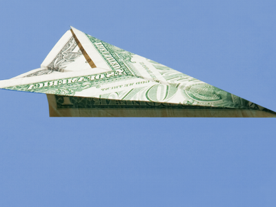 Dollar Paper Airplane