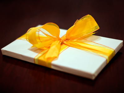 Gift with Yellow Bow