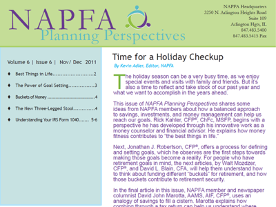 NAPFA Planning Perspectives Nov/Dec 2011
