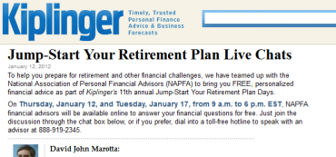 Kiplinger-NAPFA Jump-Start Your Retirement Plan
