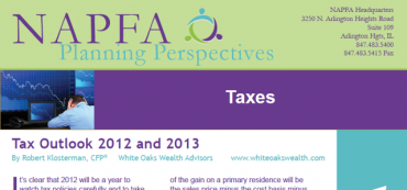 Tax Planning from the 2012 January / February issue of Planning Perspectives