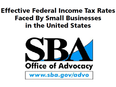 Effective Federal Income Tax Rates Faced By Small Businesses in the United States