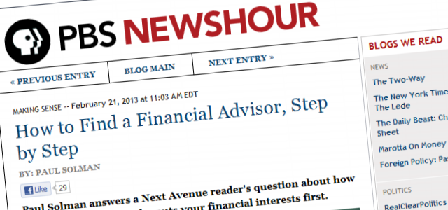 How to Find a Financial Advisor, Step by Step (PBS Newshour) – Marotta ...